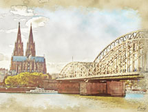 Kölner Dom mit Hohenzollernbrücke